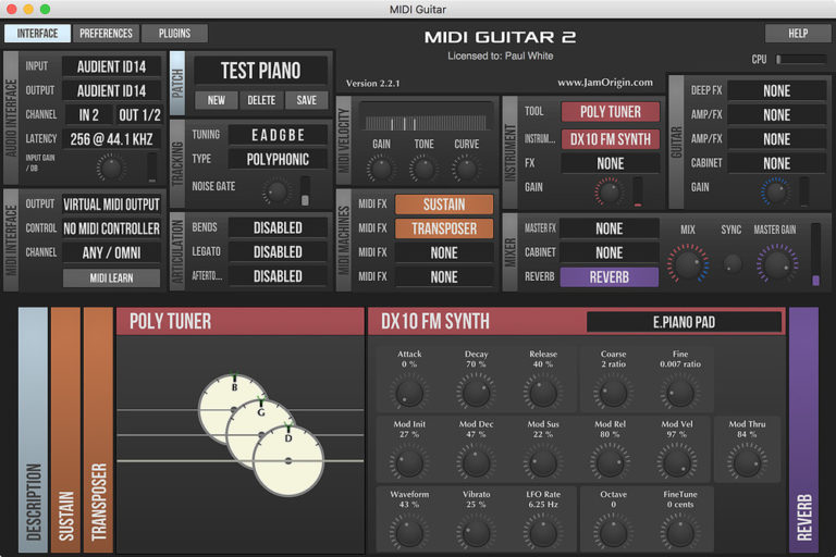 Jam Origin MIDI Guitar 2 v2.2.1 Windows, Mac & iOS Full